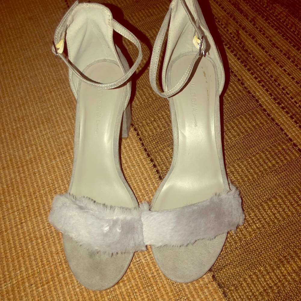 Fuzzy Purple Heels